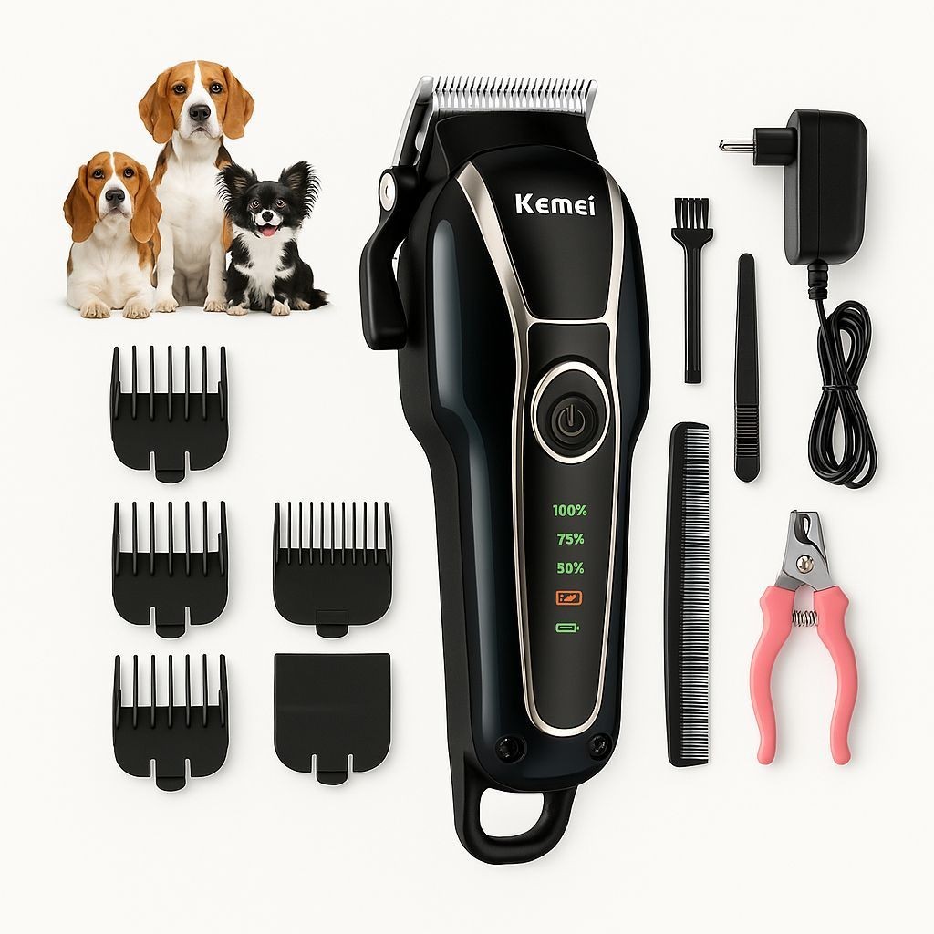 Máquina Para Tosar Cachorro Profissional Pet De Corte Cabelo kemei km 1991 Aparador de pelos