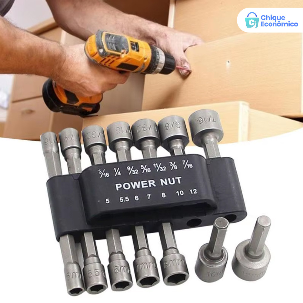 Kit de Soquetes Canhão 5-13mm - Bits Multifuncionais Profissionais para Oficina e Casa