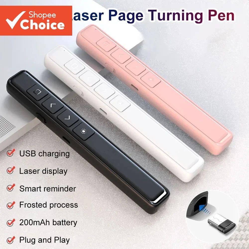2.4GHz Apresentação Sem Fio Clicker Powerpoint Caneta USB Controle Remoto Flip Para Escritório Ensino Projetor PPT Apres