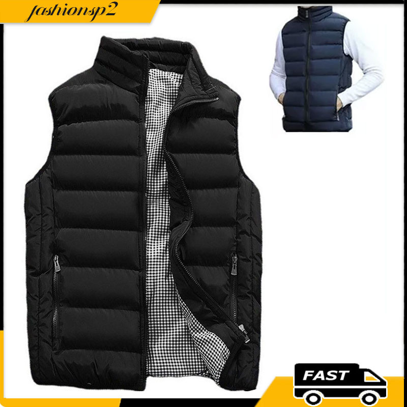 Colete Country Masculino Bomber Puffer Acolchoado Colete De Primavera Macio E Quente