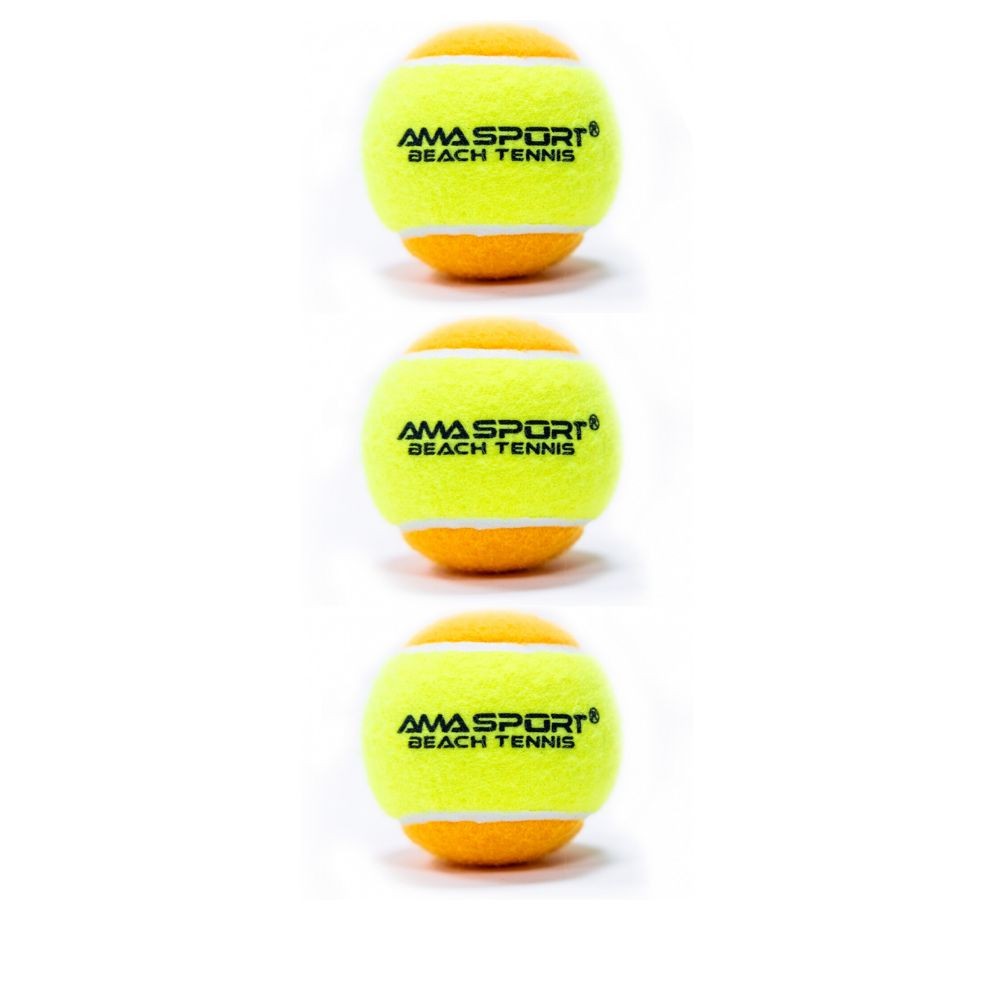 Bola de Beach Tennis Ama Sport -  Pac com 3 Unidades