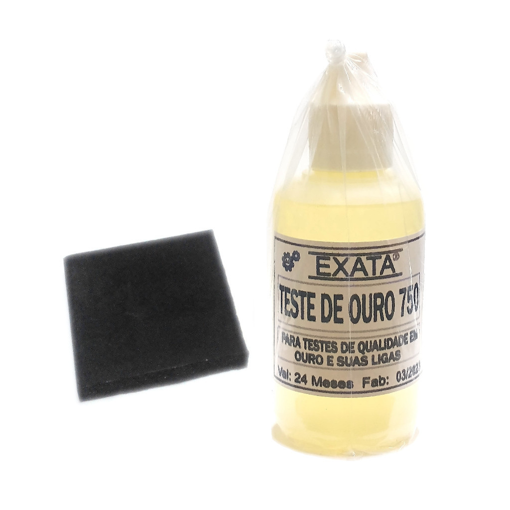 Kit Teste Ouro Prata - Pedra De Toque + Reagente 18k Com 30 Ml Temos Outros