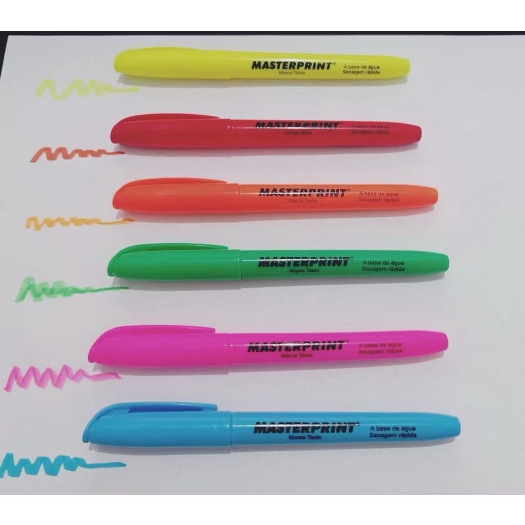 Canetas Marca texto Coloridos Incríveis HighLighter Pen Florescente e Pastel