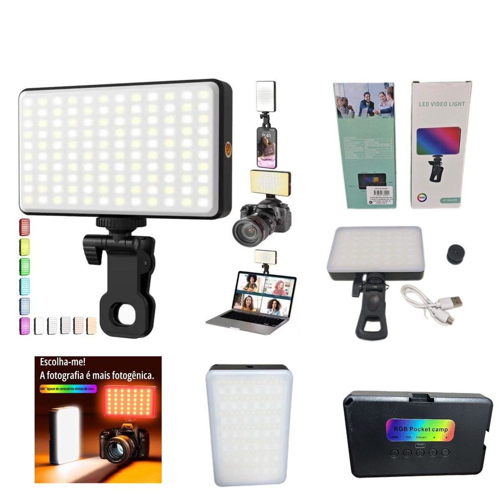 Luz de Preenchimento para Selfie e Live – Iluminação Profissional