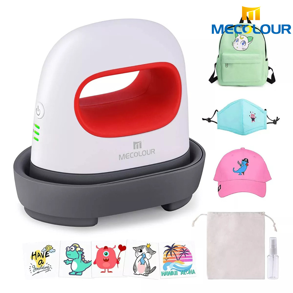 Mini Prensa Térmica Mecolour Portátil para Camisetas, Roupas e Bolsas Sublimação DIY