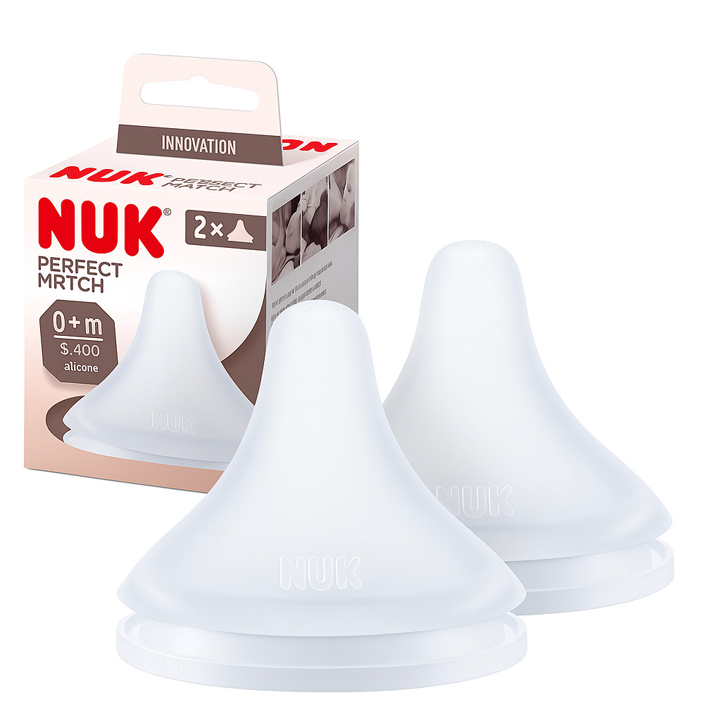 Bico Nuk Perfect Match +0M Silicone Fluxo Lento 2un
