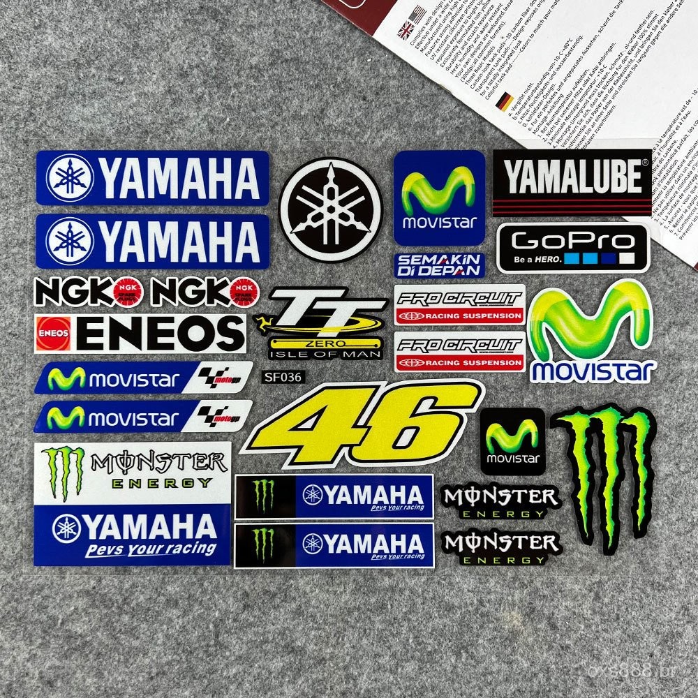 Adesivos Refletivos Aplicáveis para Yamaha, Decalques de Motocicleta, Grades Inteligentes 125 Blessed Fast Eagle Tianjia