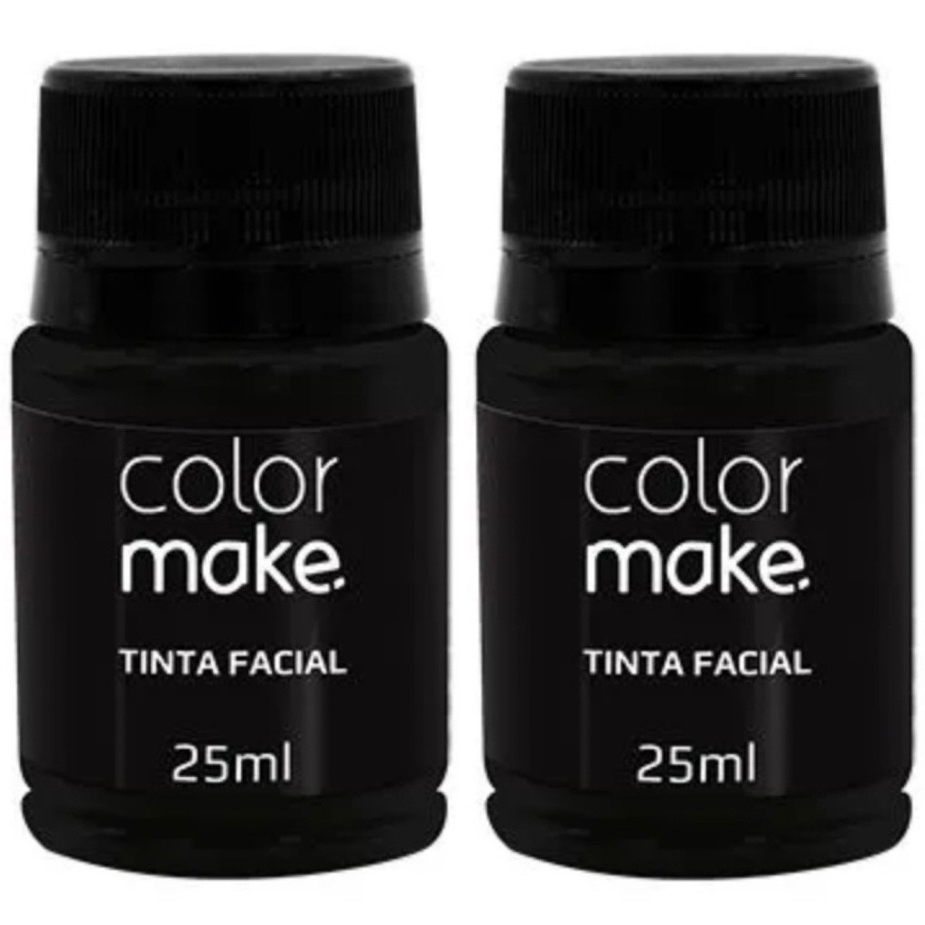 Kit Tinta Liquida Facial Colormake 35ml C/ 2 (pretos) - ENVIO IMEDIATO