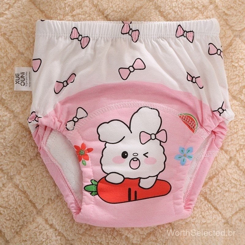Calças De Algodão Para Treinamento De Bebês , Fraldas Respiráveis , Roupas Íntimas Reutilizáveis