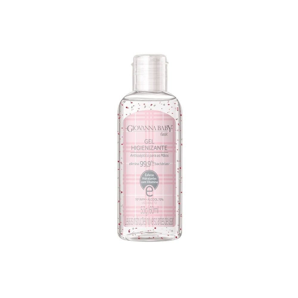 Álcool Gel Giovanna Baby Classic 60ml – Higienização e Proteção das Mãos