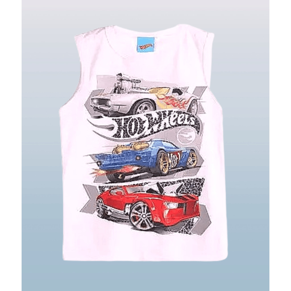 REGATA INFANTIL MENINO HOT WHEELS MALWEE BRANCO