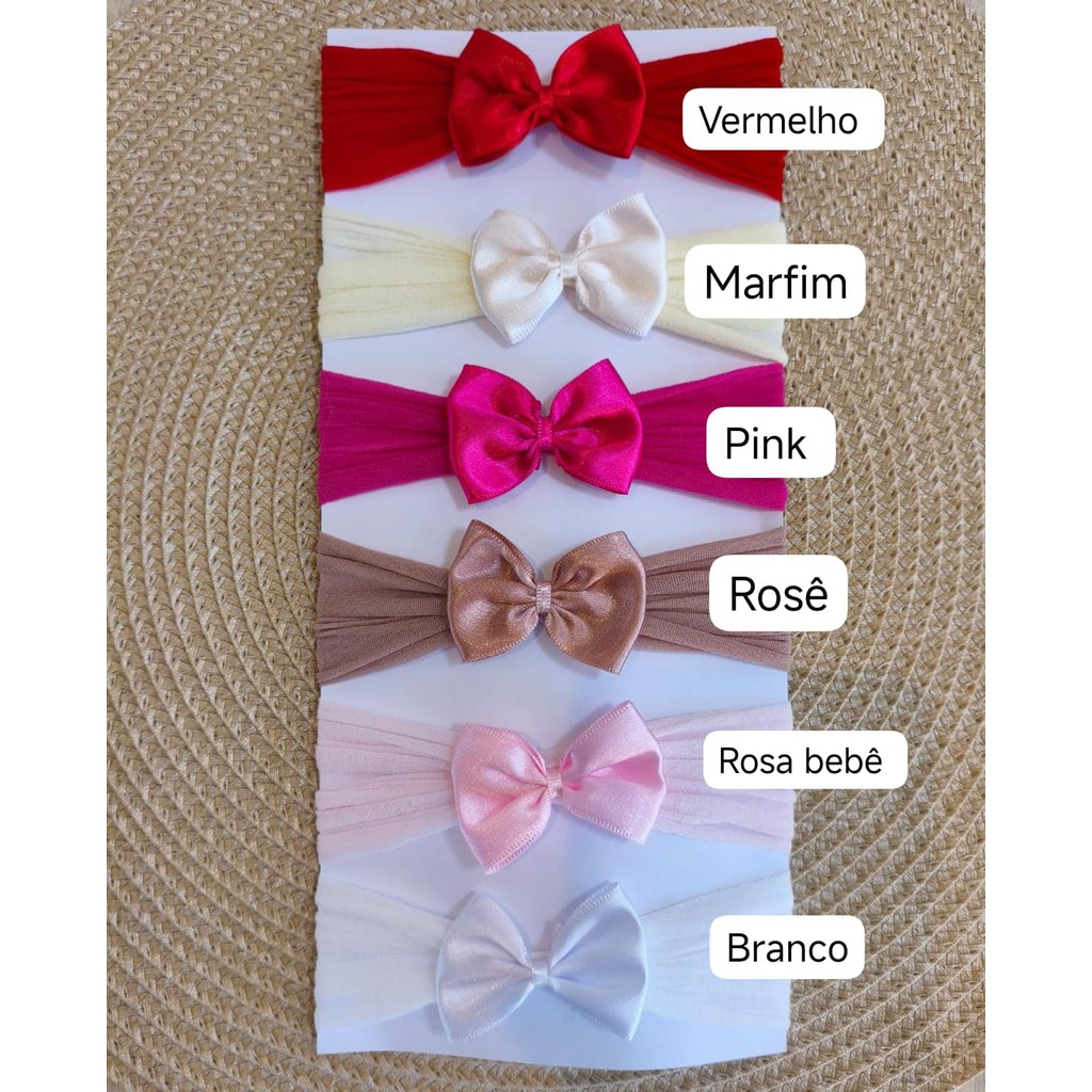 TIARA BEBE LACINHO MATERNIDADE KIT COM 6