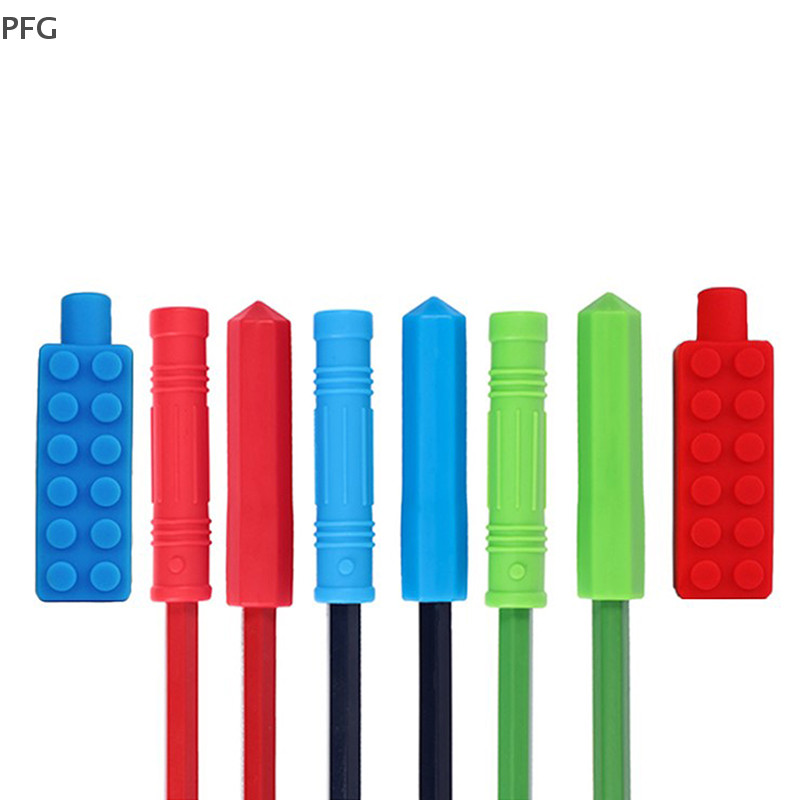 PFG 1Pcs Lápis Mastigável Topper Mordida Silicone Mordedor Sensorial FG