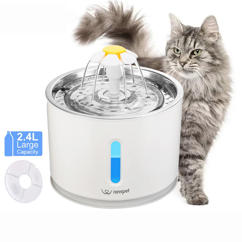 Newpet Bebedouro Fonte Gato Cão Filtragem Purificação Pet Promoção 2,4l -Bivolt