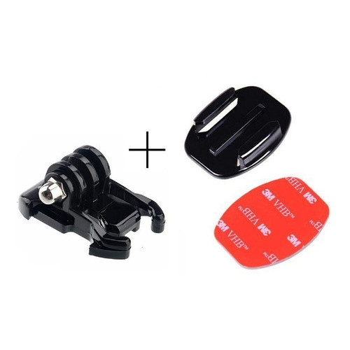 Suporte + Base Plana Fivela Base De Montagem Gopro Sjcam Yi