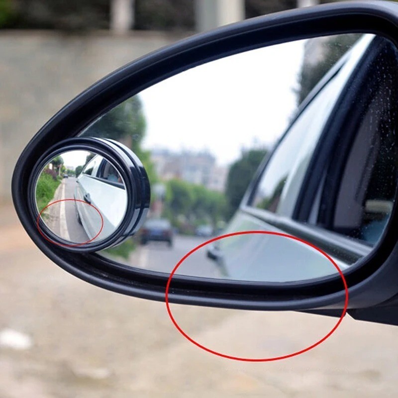 2 Pcs Carro Veículo Ponto Cego Zona Morta Vista Traseira 360 ° Espelho Redondo Grande Angular
