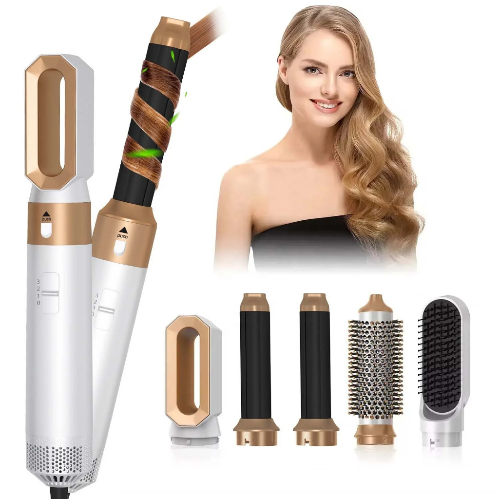 Escova Secadora 5 em 1 Modeladora Profissional Alisadora de Cabelo Anti Frizz Pepe Shop