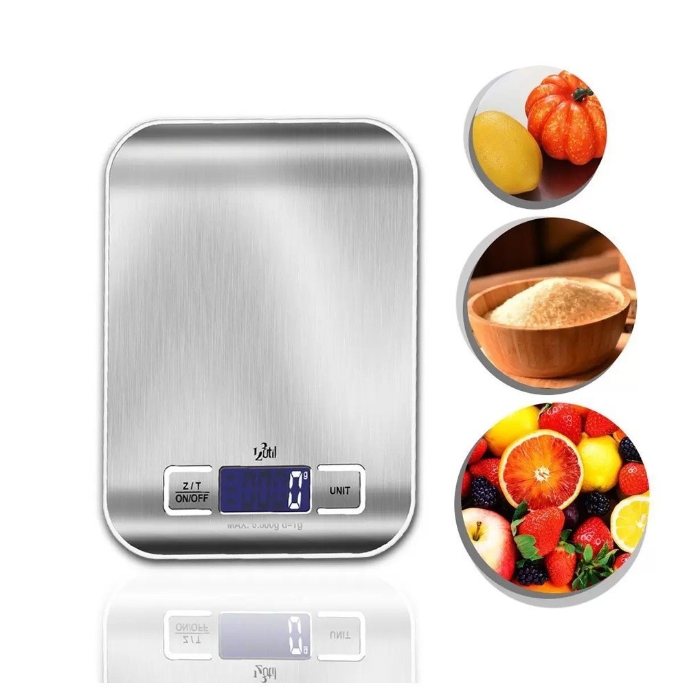 Balança Digital de Cozinha Inox alta precisão com Visor digital de ate 10 Kg