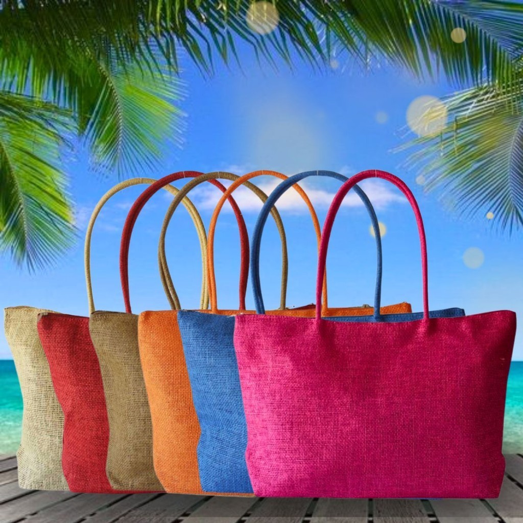 Bolsa de Praia Grande Sacola Tote Artesanal Alça Ombro Diversas Cores Moda Verão 2024