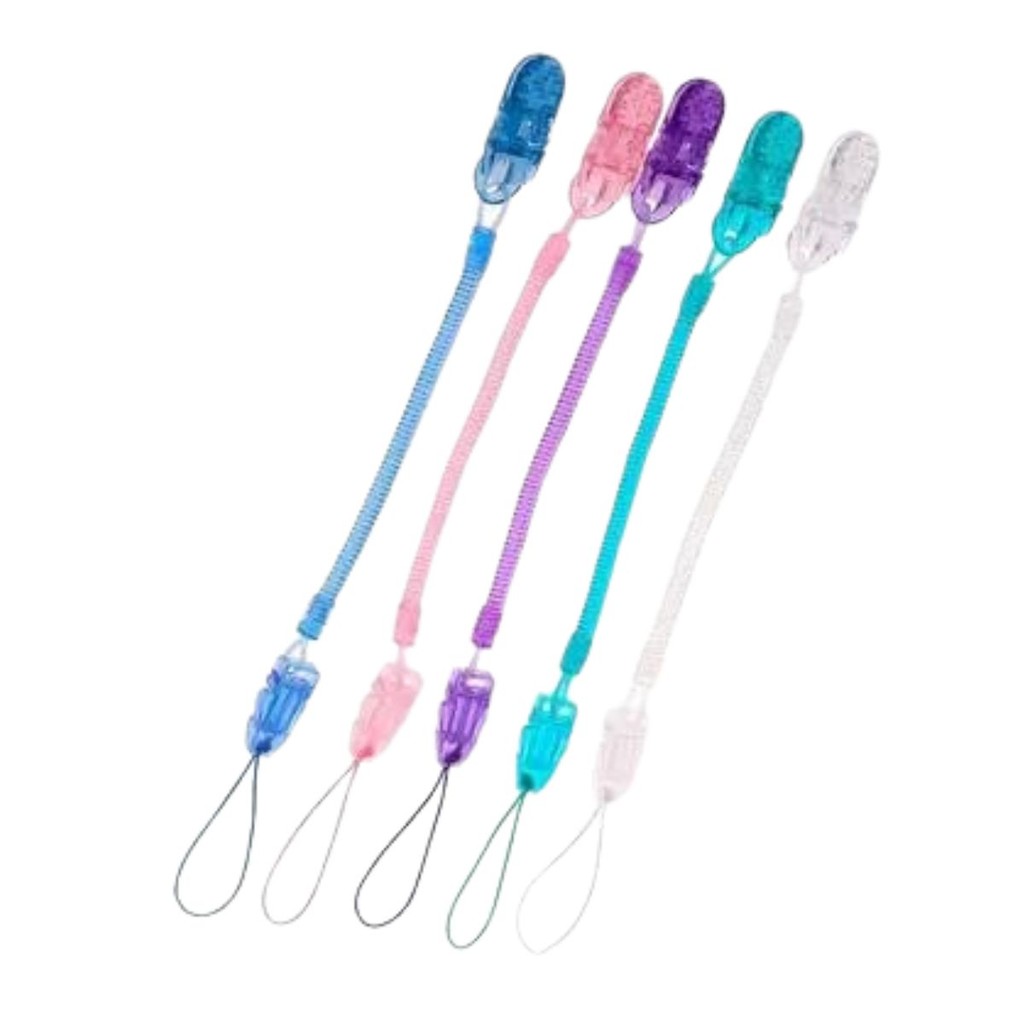 Kit com 3 Prendedor De Chupeta Modelo Mola Bebê Menino Menina Universal