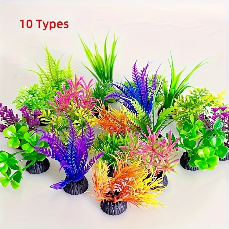 10 Planta Artificial decoração para aquário
