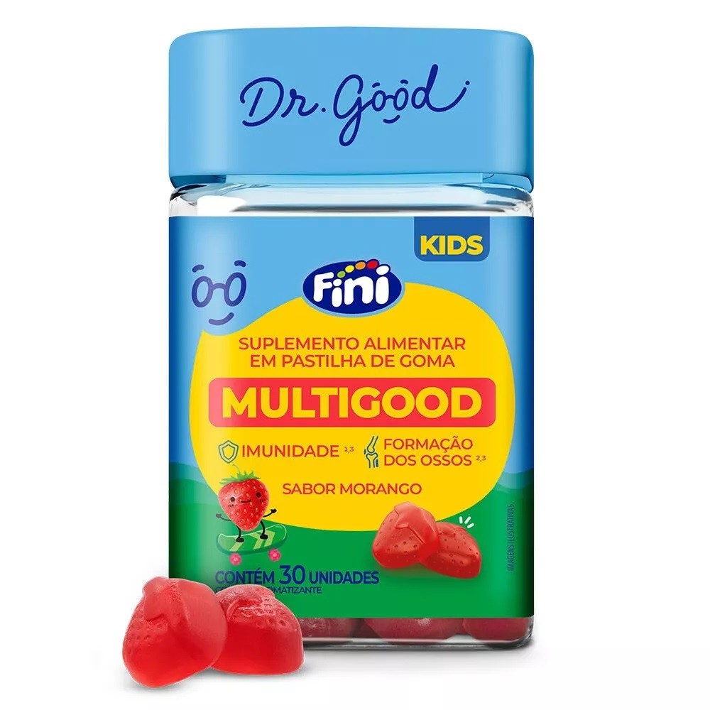 Dr Good Fini Multigood Kids 30 Gomas Sabor Morango - Dr. Good