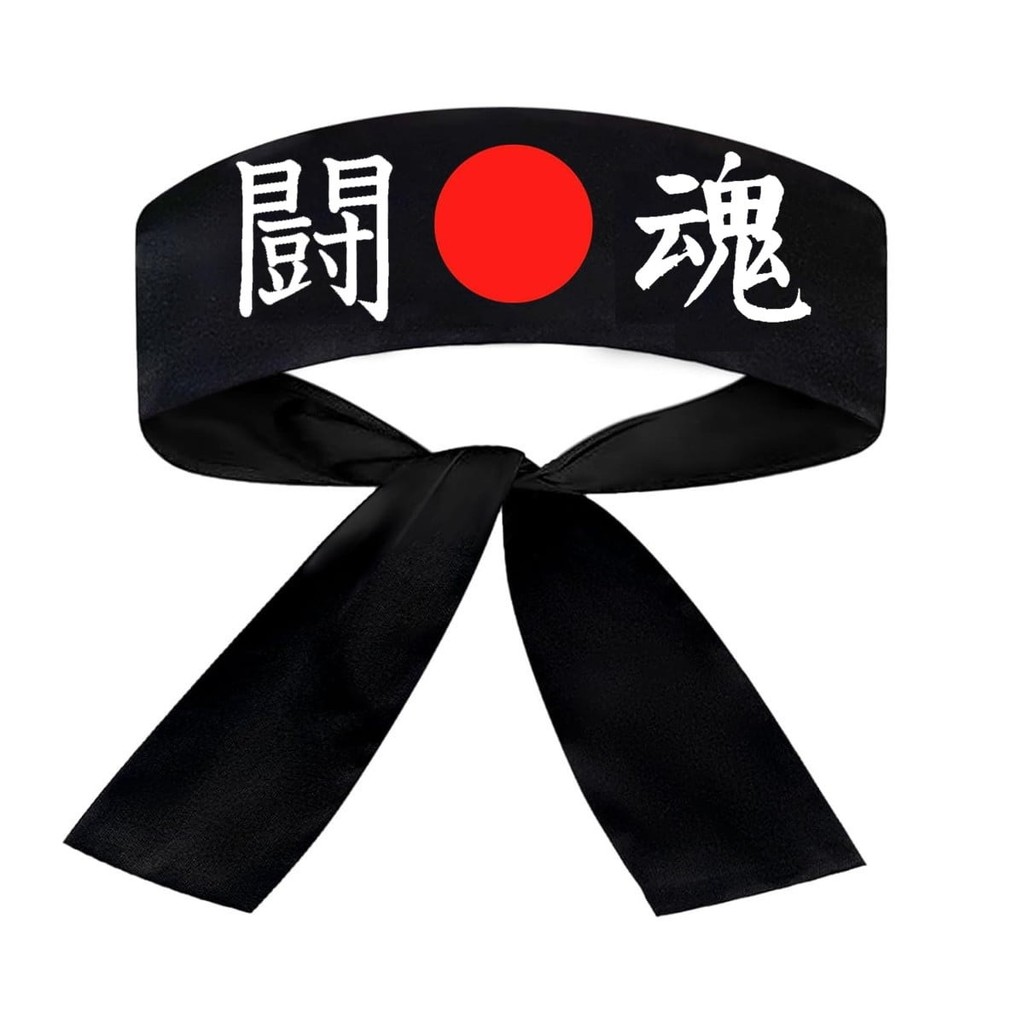 Faixa Japonesa Bandana Ninja Hachimaki - Toukon Espírito de Lutador - Sushiman Culinária Oriental