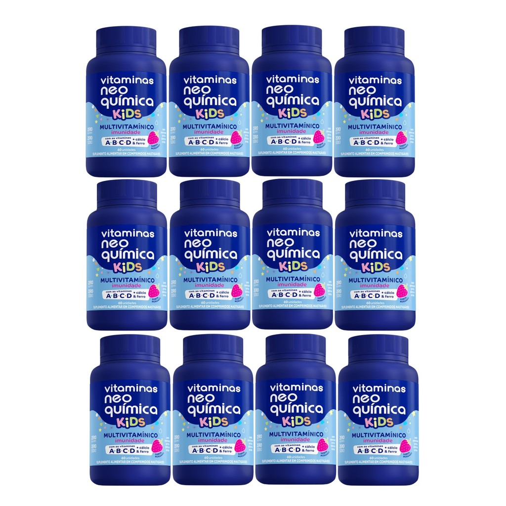 Kit 12 Vitamina Kids 60 Cápsulas - Neo Química