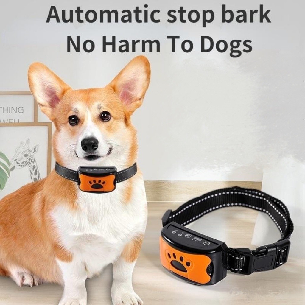 Cão de estimação dispositivo anti-latido USB recarregável coleira de treinamento do cão ultra-sônico parar latir vibraçã