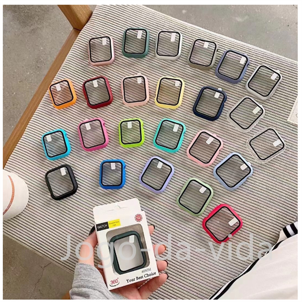 Case Capa à prova d'água de vidro Anti-riscos anti-queda para apple watch ultra Series 4 5 6 7 8 9 38 40 41 42 44 45 49M