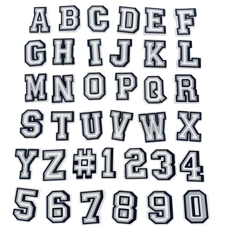 Para Sapato Encantos Decorações Sandálias DIY Tamancos Cor 26 Letra Az Número Mistura Aceessories Ajuste Pino Dec
