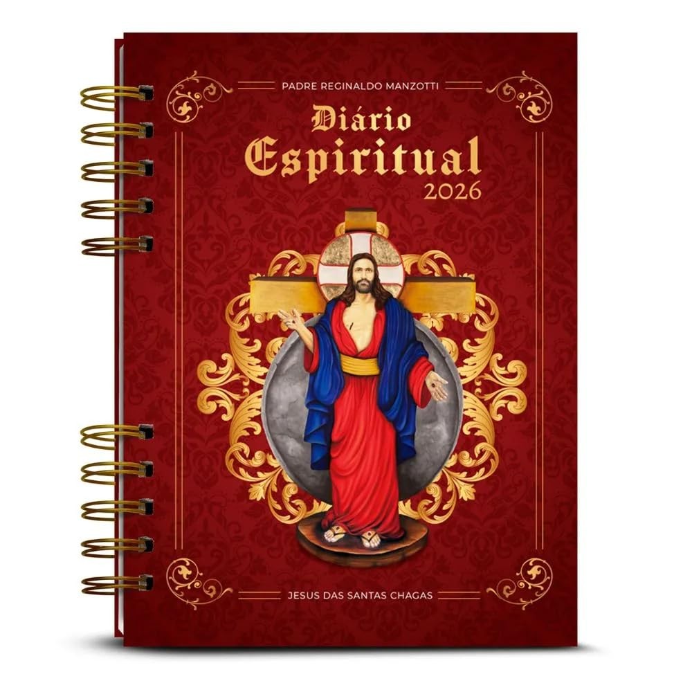 DIÁRIO ESPIRITUAL 2026 MANZOTTI CAPA CLASSICA JESUS DA SANTA CHAGAS