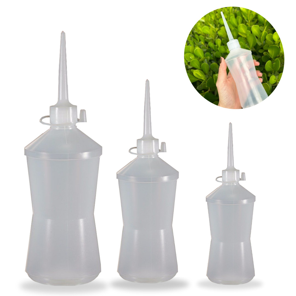 Almotolia Pisseta Plástica Transparente Bico Reto Altamente Resistente