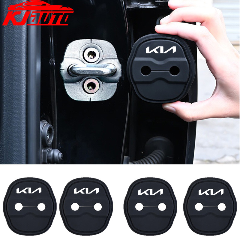 Produto Original 1 : 1 Para Carro , 4 Peças , Novo Amortecedor De Porta De Kia , Protetor De Fechadura Silicone , Adesiv