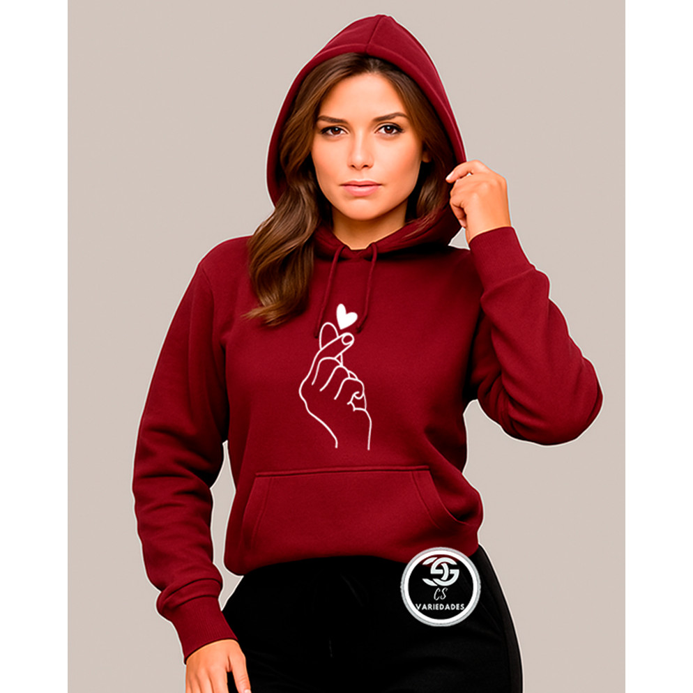 Moletom Feminino e Masculino Blusa de Frio Canguru Unissex Mão Coreana Estampado Com bolso e capuz linha premium Ref 389