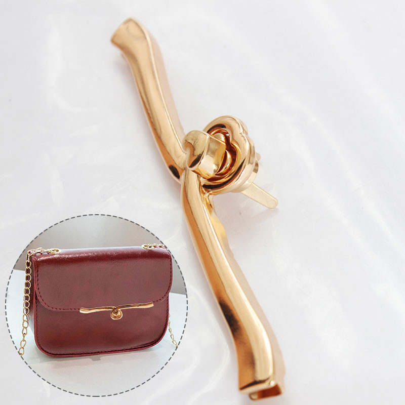 Fechadura Rotativa Twist Turn Bag Ferragens Em Forma De Coração De Faça-Você-Mesmo Ouro Cor Acessório Tecido Metal Durável