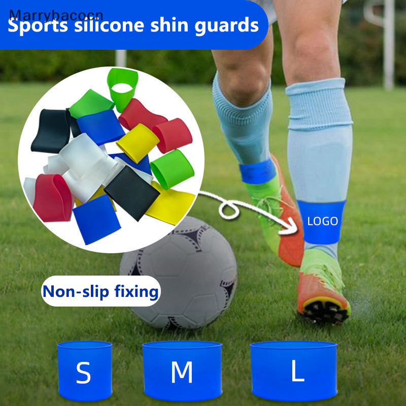 [MAR] 1 Par De Caneleiras Silicones Suporte Para Prático Futebol , Corrida , Ciclismo , Esportes COD