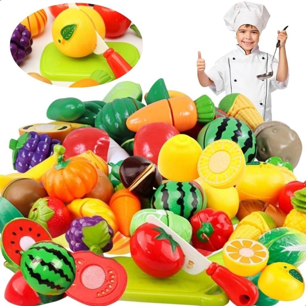 Brinquedo Comidinha Cozinha Frutas e Verdura