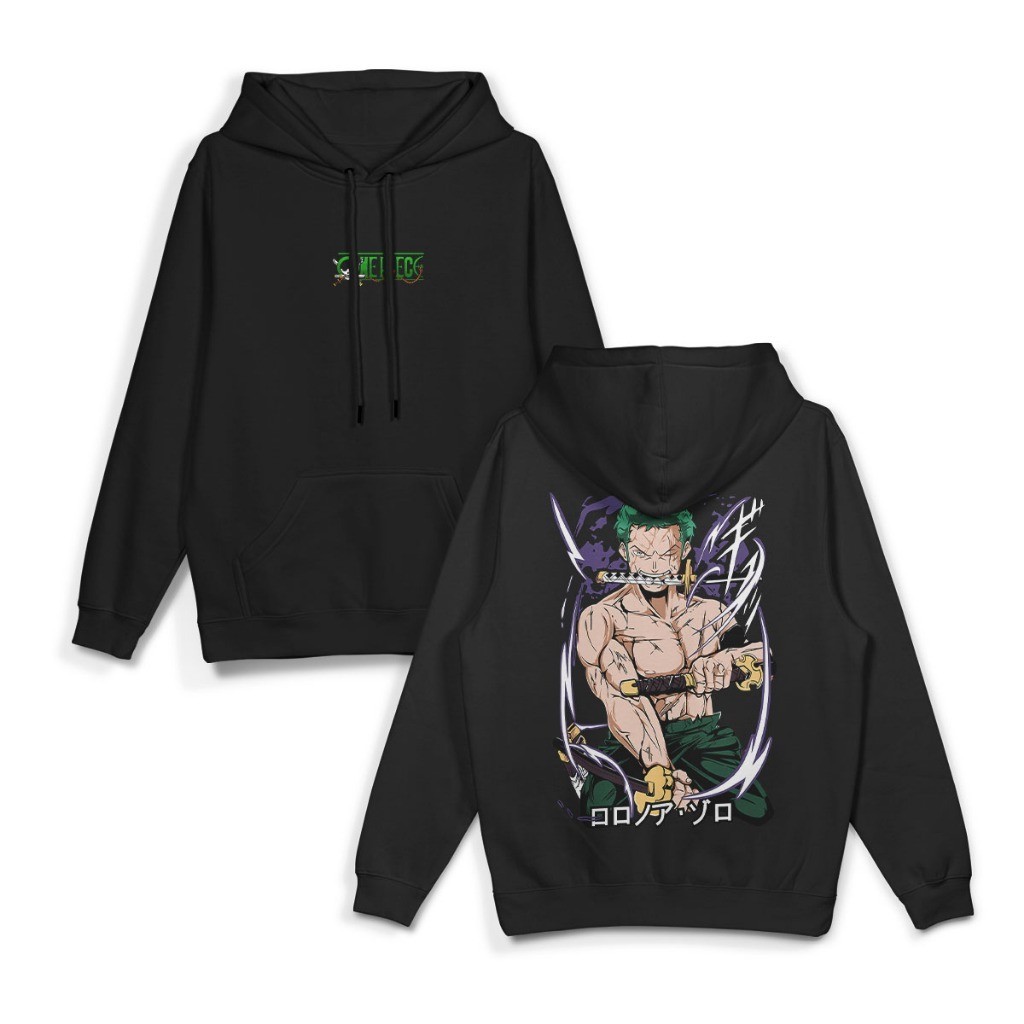 Moletom Canguru Blusa De Frio Anime One Piece 19 Roronoa Zoro Lançamento Envio Rápido
