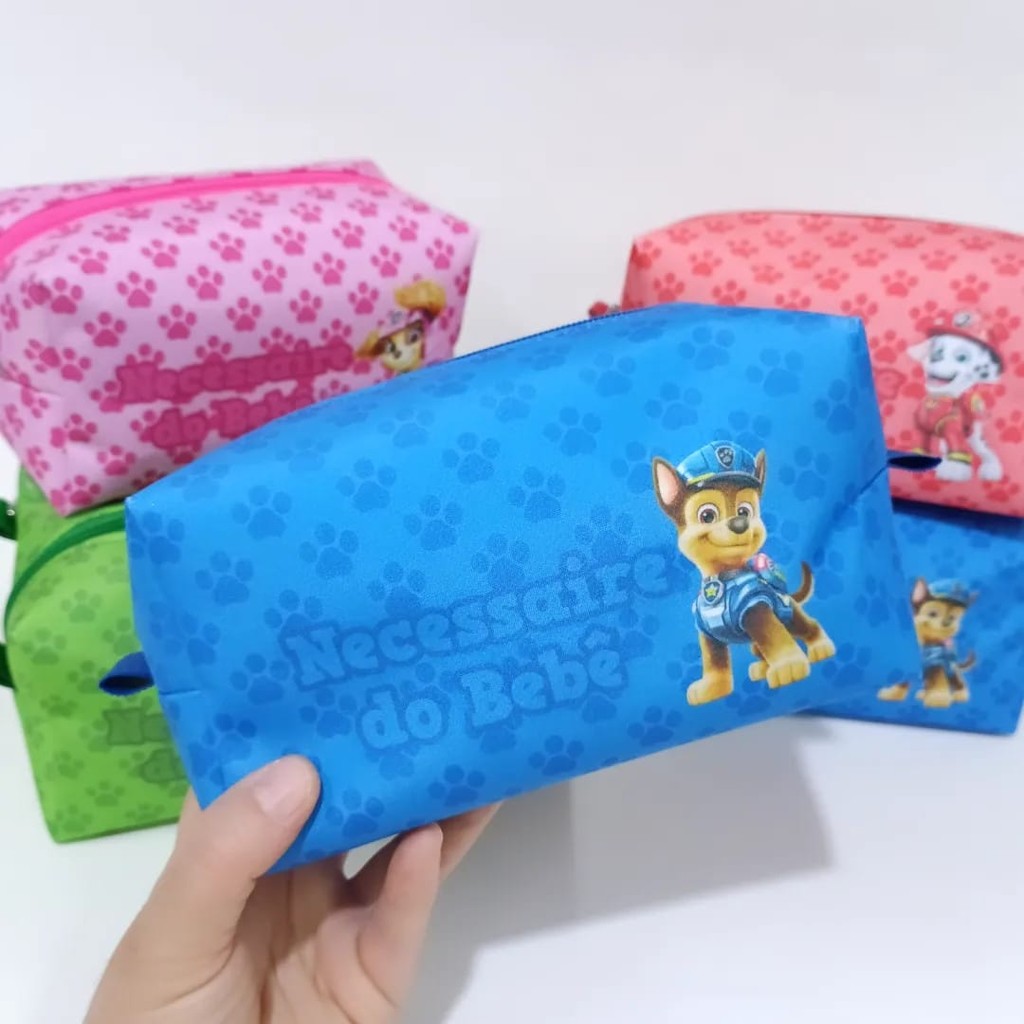 Necessaire Personalizada Box Patrulha Canina Porta fralda Farmacinha G Viagem Higiene Criança