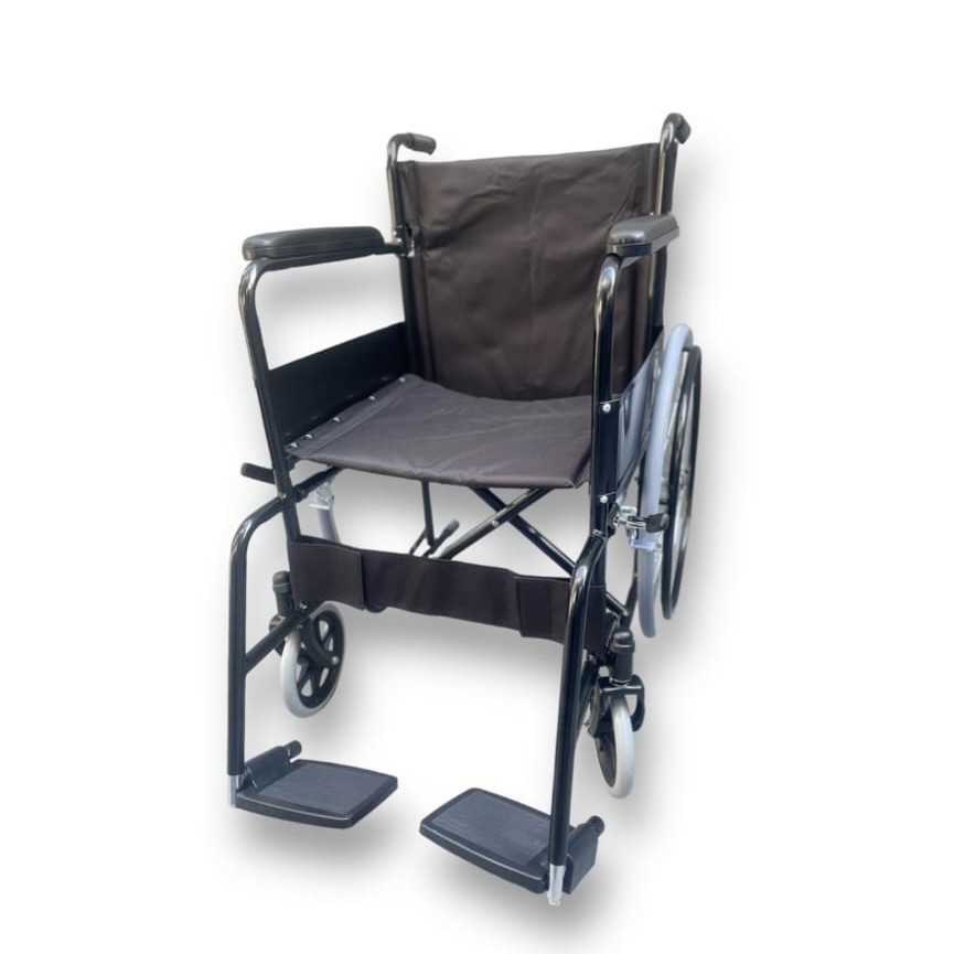 Cadeira De Rodas Dobrável 50cm Idoso Adulto 100kg Supermedy