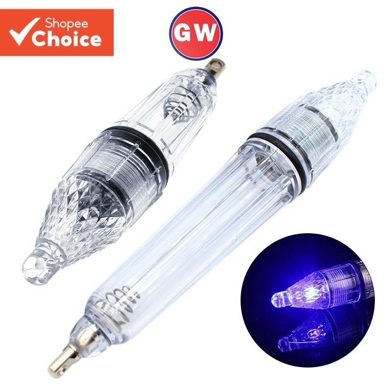 Luz Noturna Para Isca De Pesca LED Alimentada Por Bateria , Lâmpada Portátil Atrair Peixes Subaquáticos Brilhantes