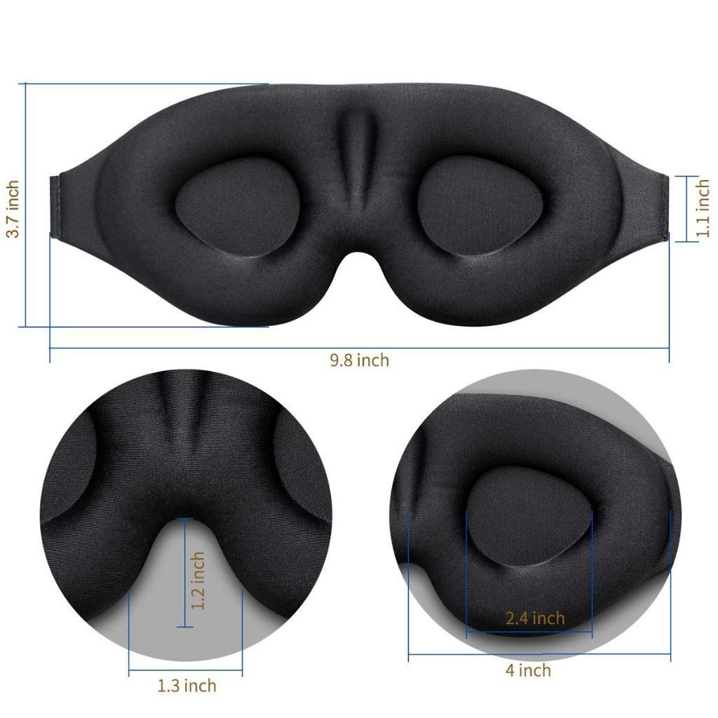 3D Máscara Espuma Confortavel de dormir, 100% Sombra Blackout, Zero Pressão Eye, Venda, Tampa do olho noturno