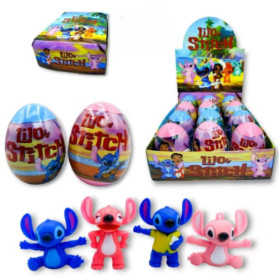 Kit com 6 ou 12 Ovos Surpresa Stitch Desenho Animado Filme Presente Brinquedos Infantil Unisex