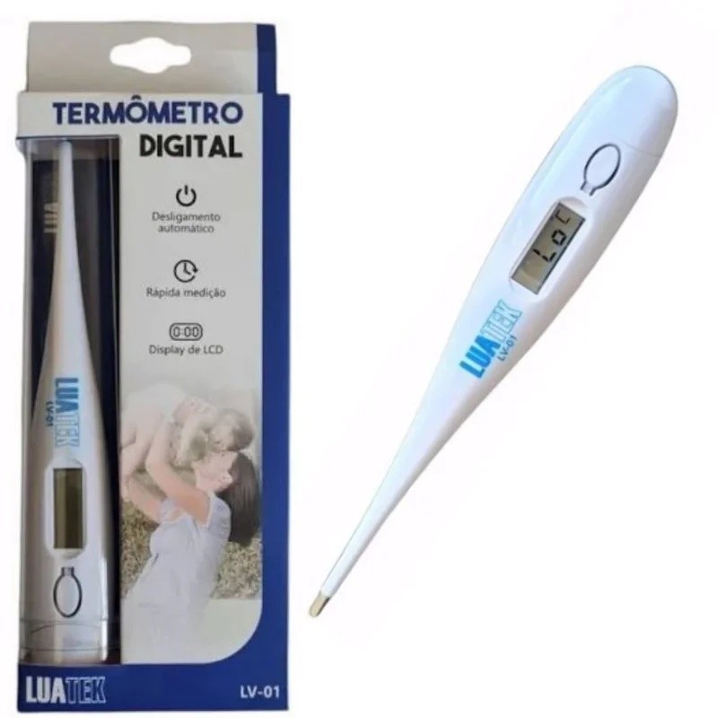 Termometro Digital Display LCD Desligamento Automatico Rapida Medição
