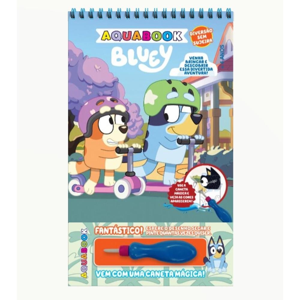 Bluey Aquabook - com Caneta Mágica