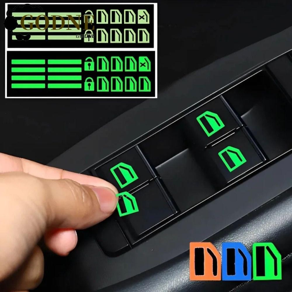 Adesivo De Botão Luminoso De Carro GODNESSFO , Interruptor De Elevação , Acessórios Automotivos , Adesivos Interiores De