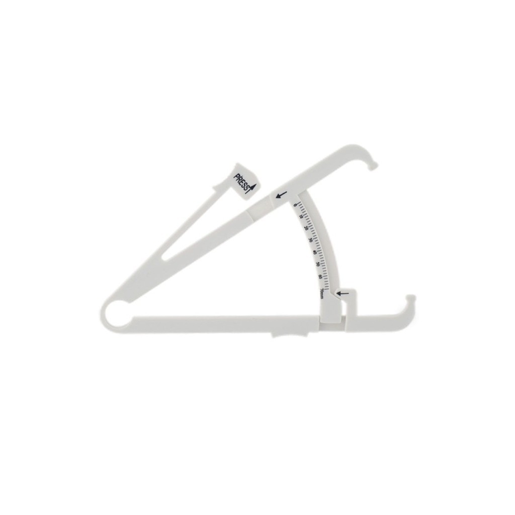 Adipômetro Básico Clínico Bioimpedância Medidor De Gordura Branco Até 70mm Original Estek