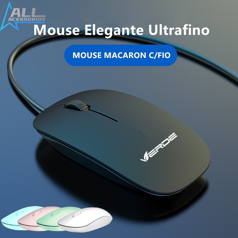Novo 2026 Mouse gamer para jogo computador Botões Profissional/MOUSE MACARON COM FIO USB