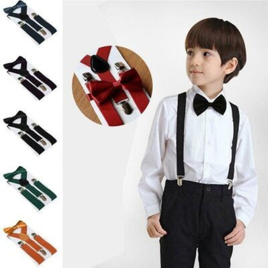 Suspensório Gravata Borboleta Infantil Criança Menino Menina Varias Cores